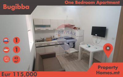 Bugibba – Furnished One Bedroom Apartment – € 115,000