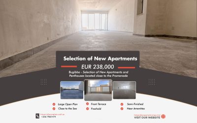 Bugibba – Spacious Apartments in a New Block – From € 238,000